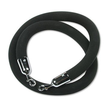 Tatco Crowd Control Rope, Velour, 6ft, Black freeshipping - TVN Wholesale